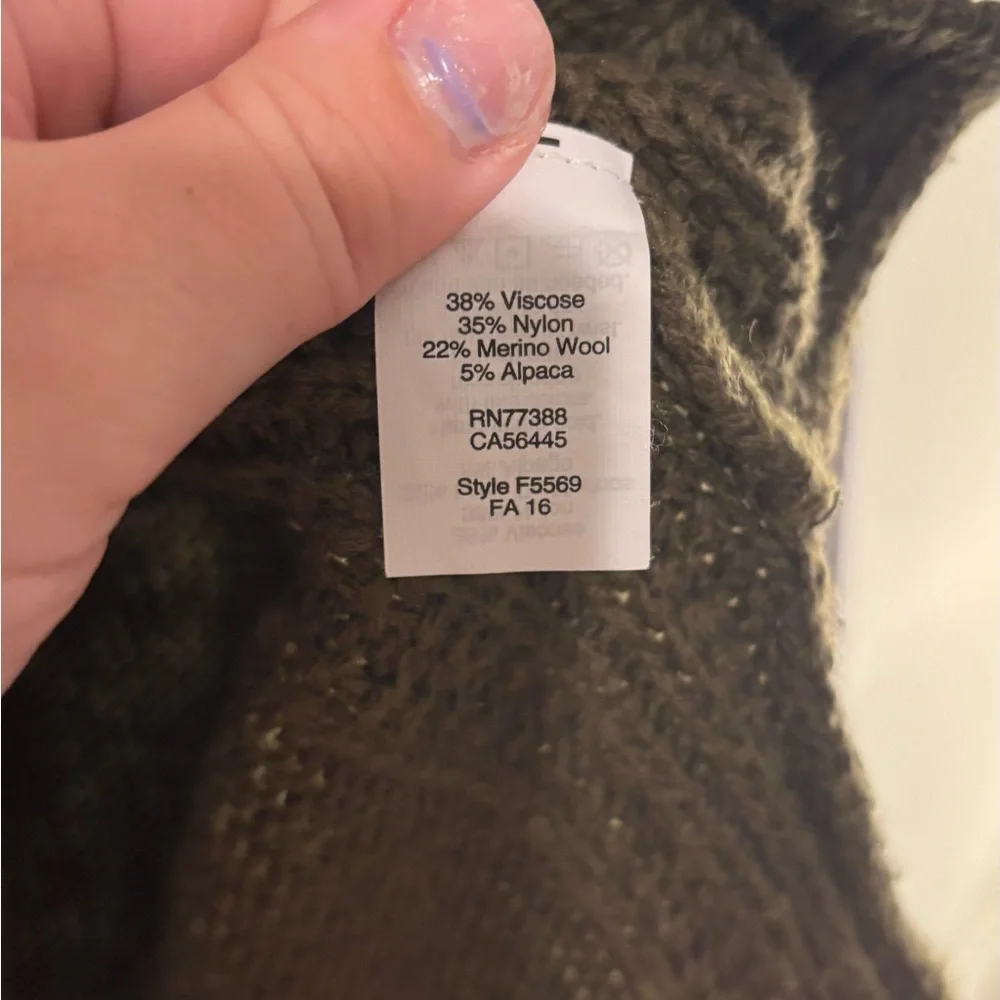 Madewell Olive Green Knit Sweater Vest XS Wool Alpaca Blend - Picture 5 of 5